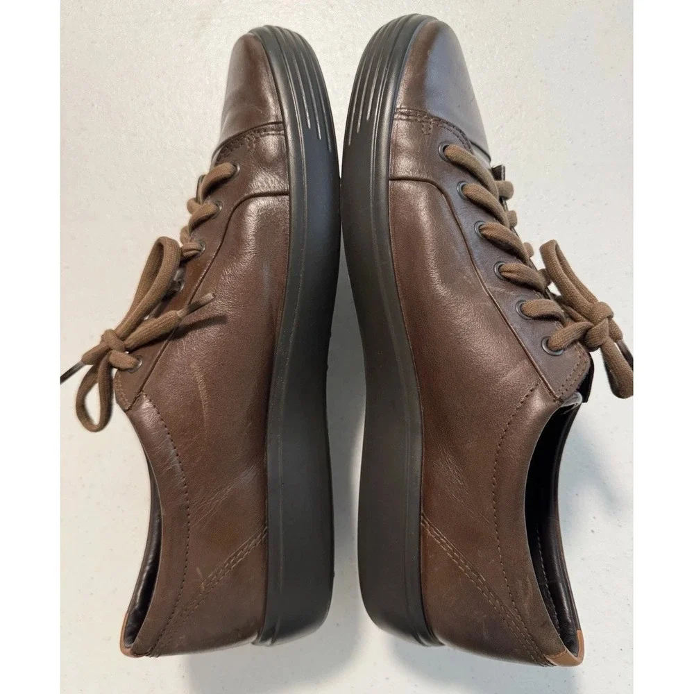 ECCO Men's Soft 7 Easy Slip On Sneaker Mocha Cocoa Brown EU 48 Size 14 Wide US